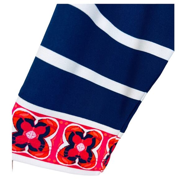 Eliza J Stripe Floral Shift Jersey Dress - Picture 4 of 9